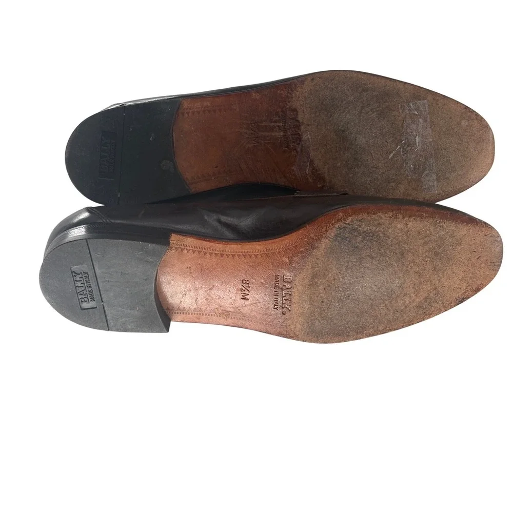 Vintage Bally Loafers Brown Men Size 8.5 Leather Made In Italy